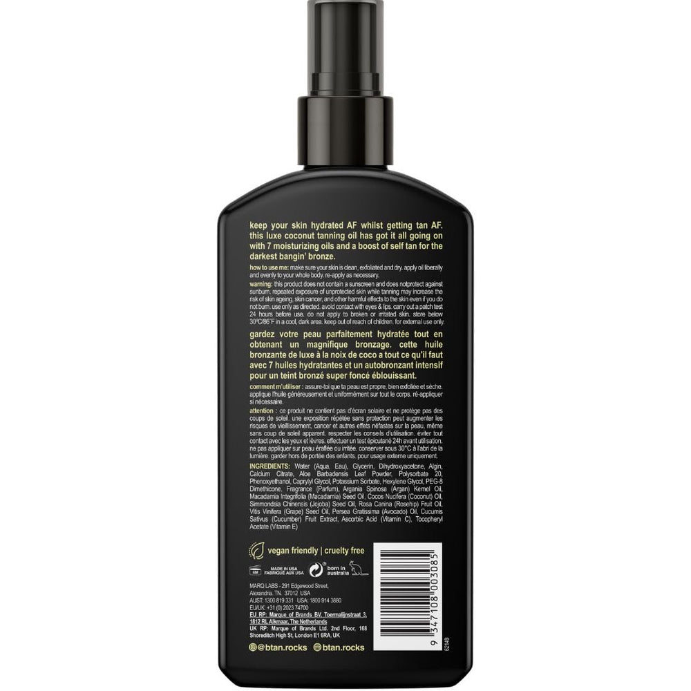 B.TAN close-up oil texture highlighting moisturizing oils benefit