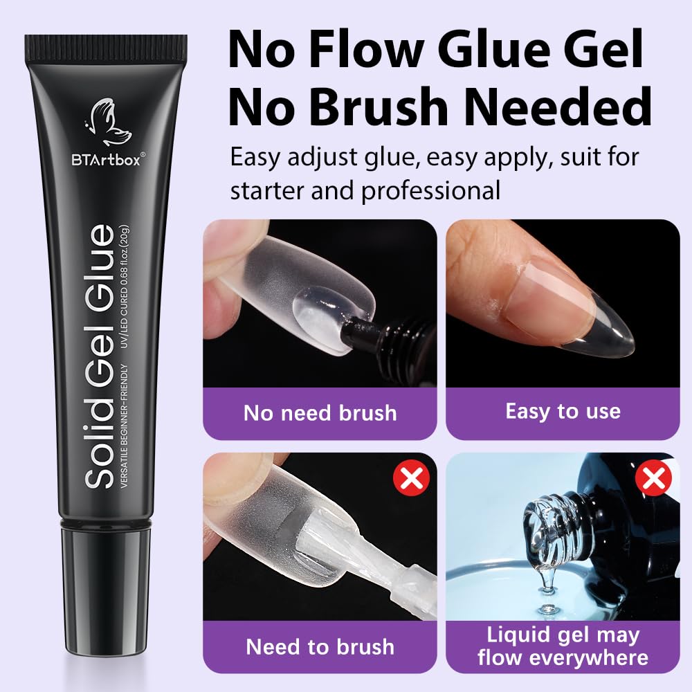 Close-up of BTArtbox gel texture highlighting non-flowing formula benefit
