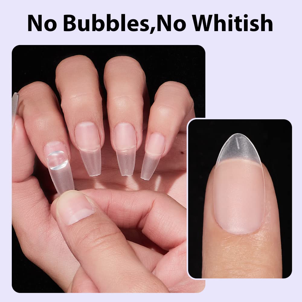 Applying BTArtbox gel to acrylic tip demonstrating secure, gap-free fit benefit