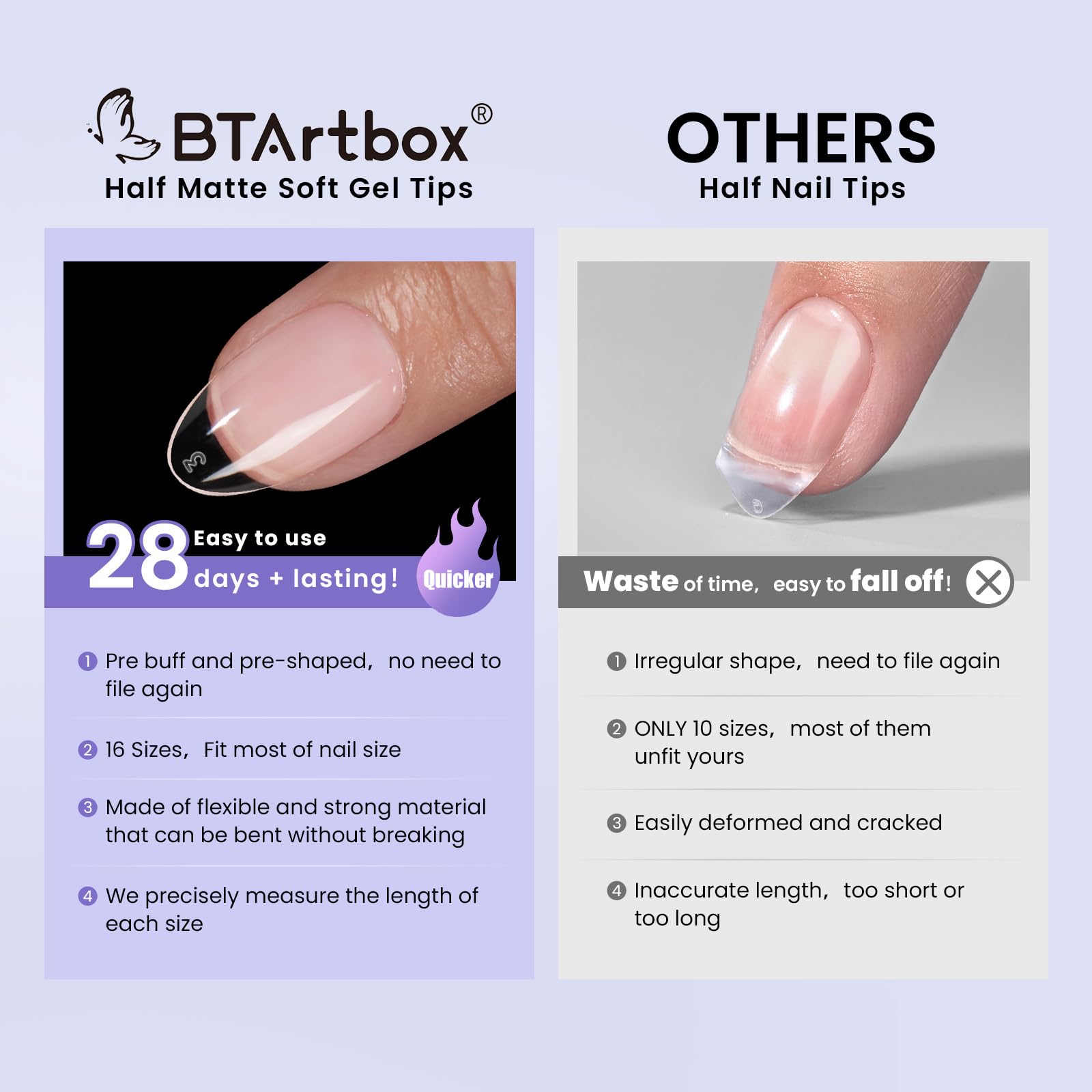 BTArtbox tips on a hand to show scale and realistic short almond appearance
