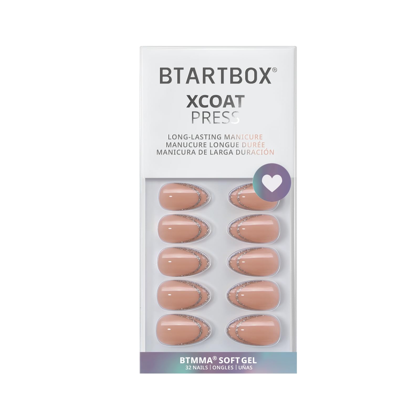 BTArtbox press-on nail curing under lamp demonstrating instant-set benefit
