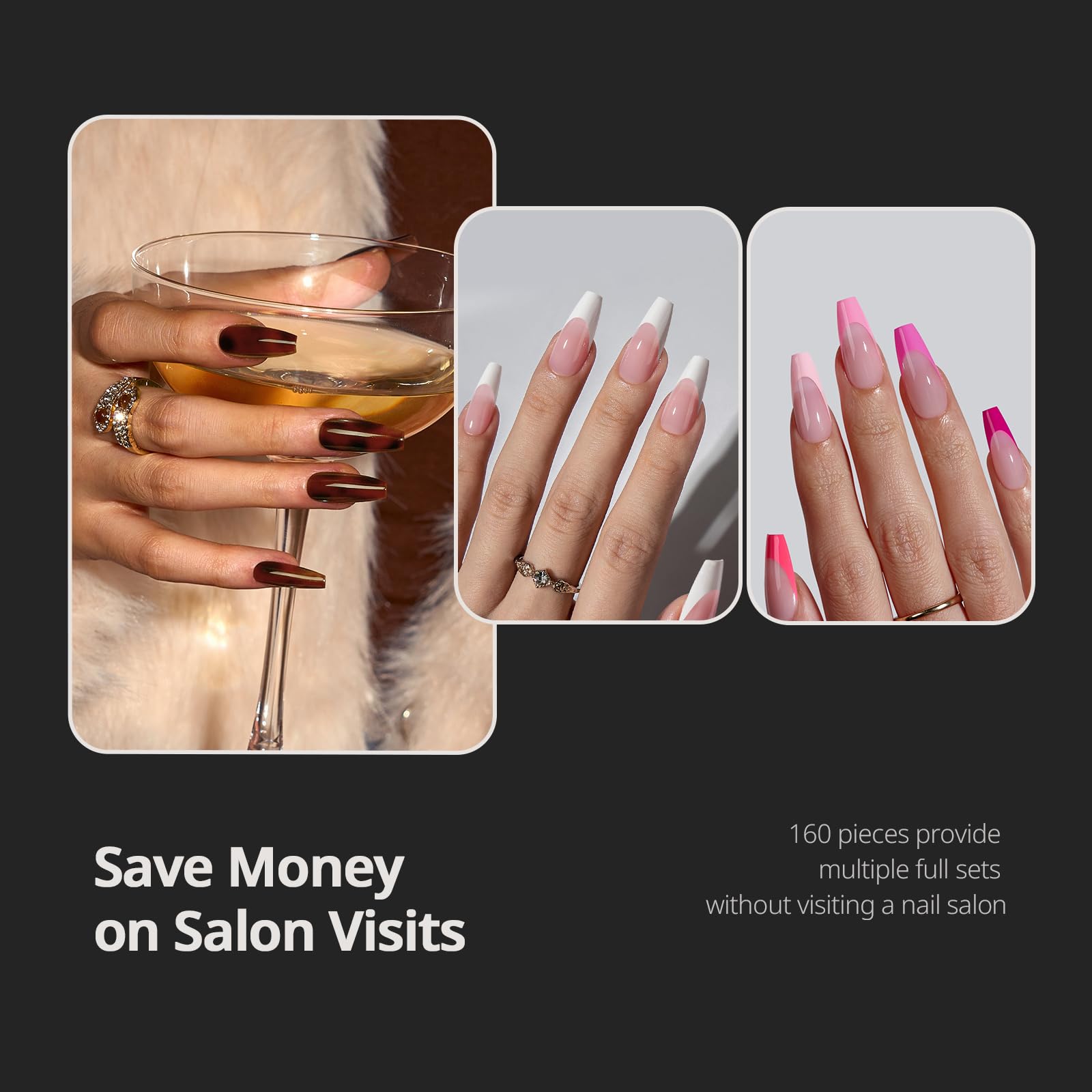 BTArtboxnails full 160-piece layout demonstrating bulk value and variety