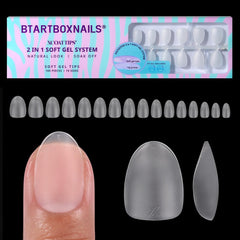 BTArtboxnails front packaging showing 160 clear almond tips and value set