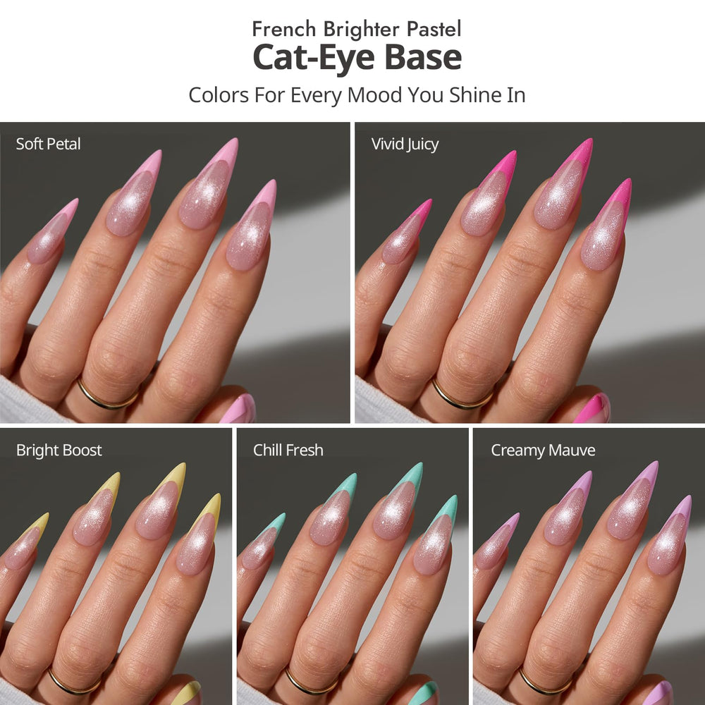 BTArtboxnails close-up of cat-eye base highlighting glossy shimmer benefit