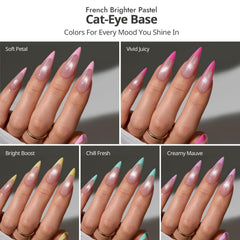 BTArtboxnails close-up of cat-eye base highlighting glossy shimmer benefit