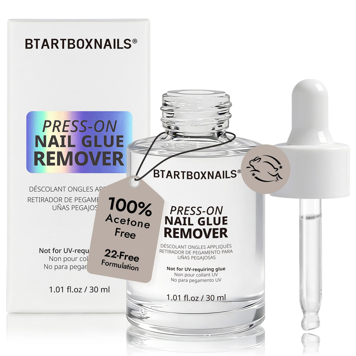 BTArtboxnails front bottle shot showing label and compact size for easy storage