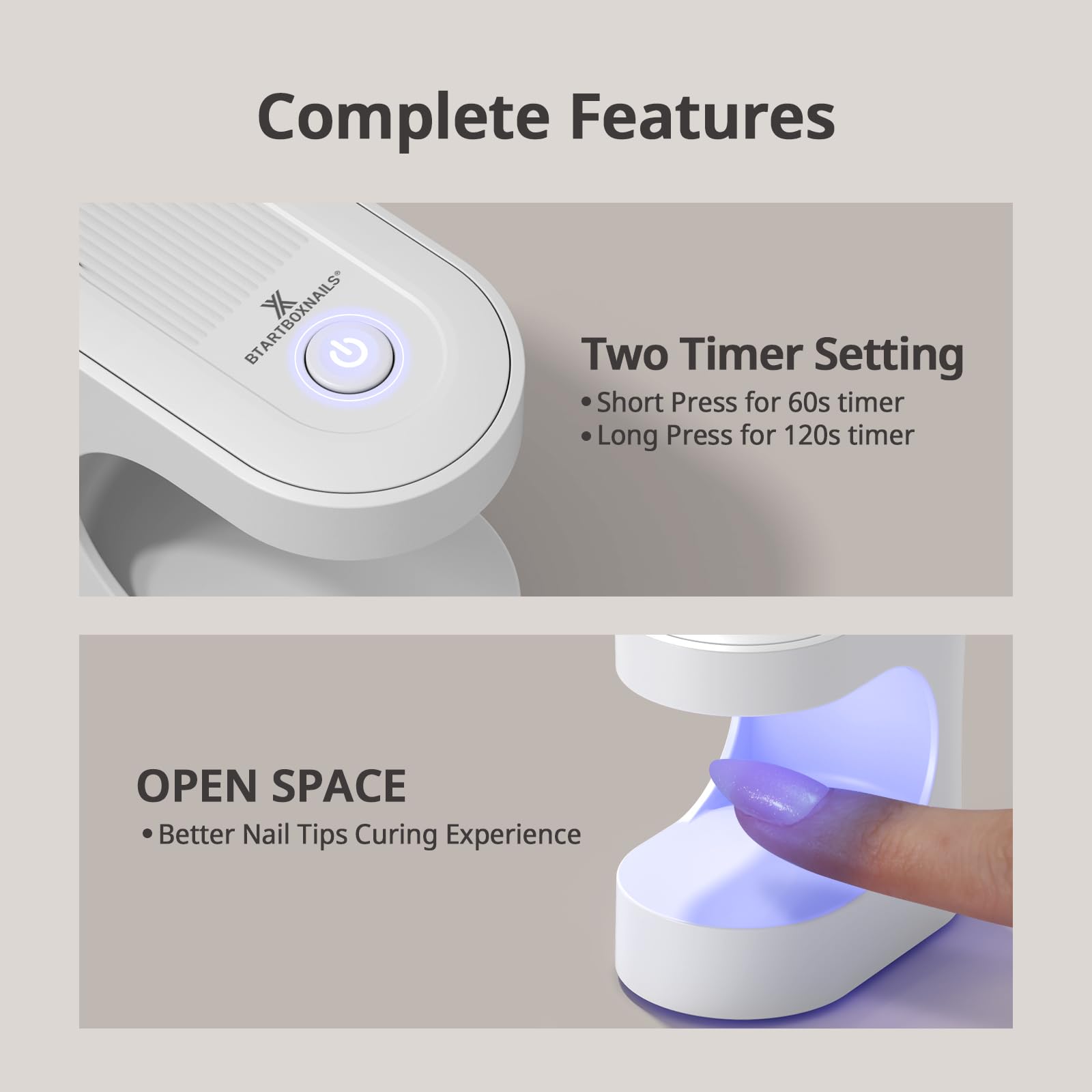 BTArtboxnails lamp curing nails in a manicure scene for fast, salon-style results