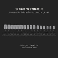 BTArtboxnails laid out 16 sizes to ensure custom fit options