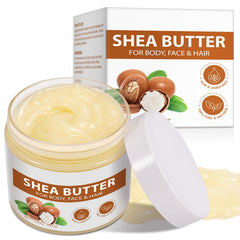 Btefls shea butter front jar showing product and brand for clear choice