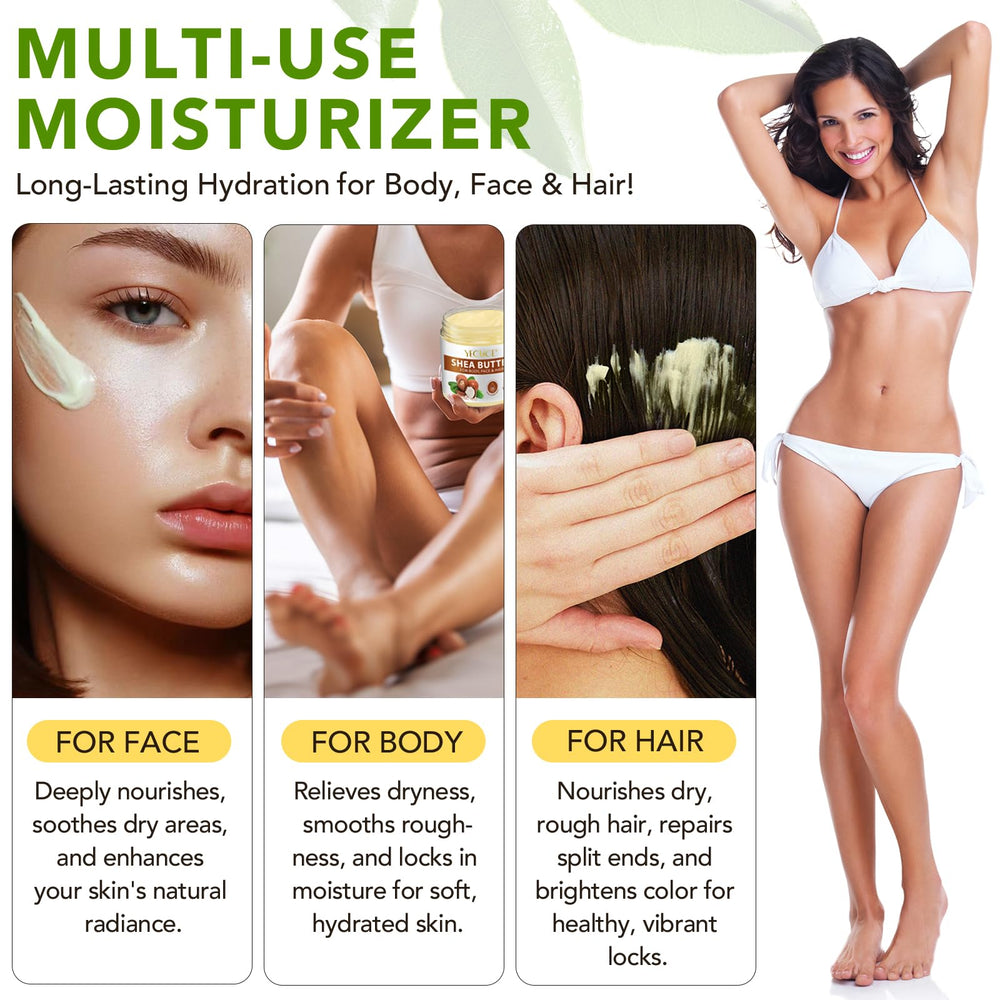Btefls shea butter applied to hair ends to show improved softness and manageability