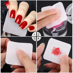 BTYMS wipe removing gel polish from nail showing efficient polish lift benefit