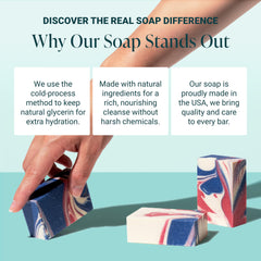 The Bubble Factory pumice particles visible in soap offering mild exfoliation benefits