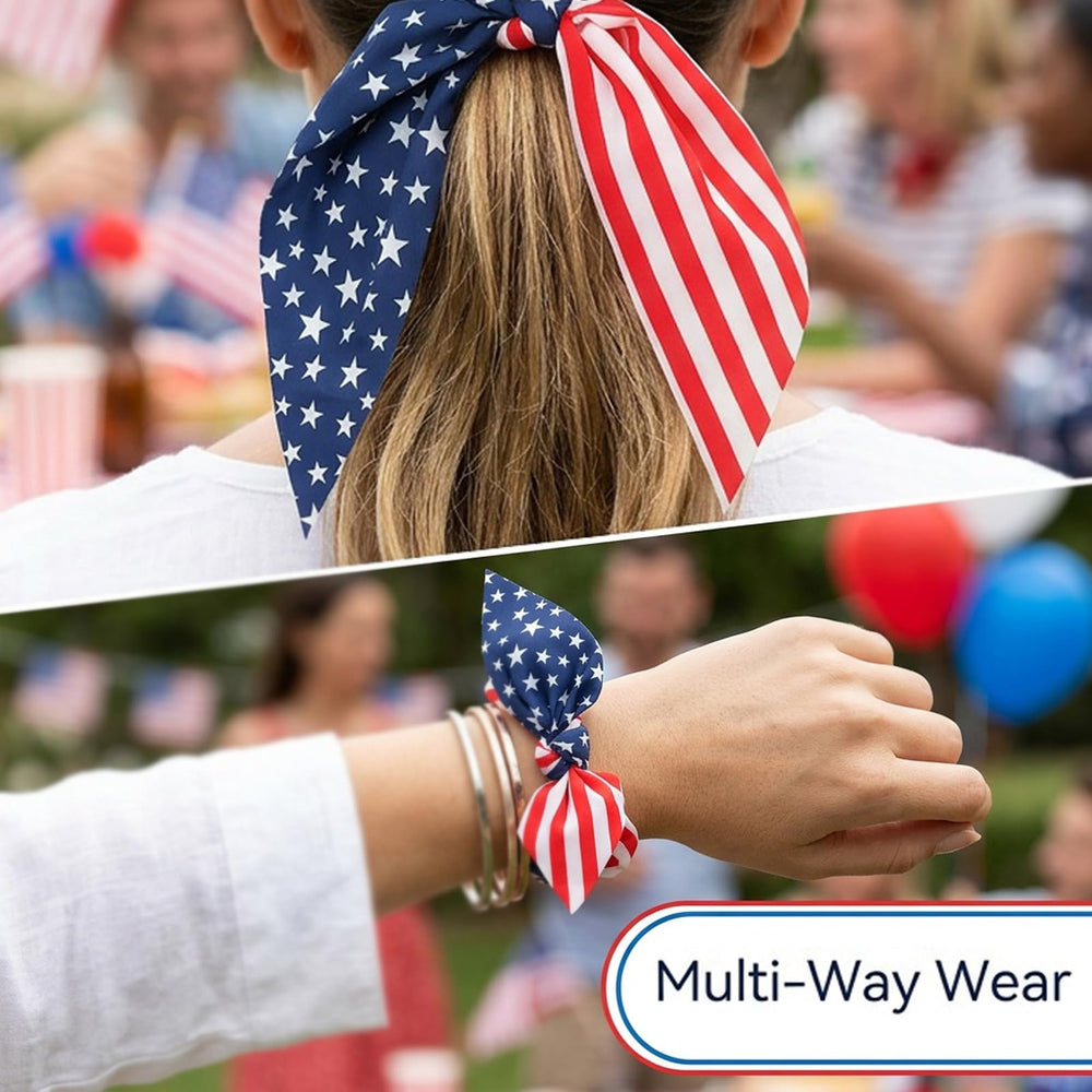 Budsmile stretched scrunchie revealing elastic core and strong stretch performance