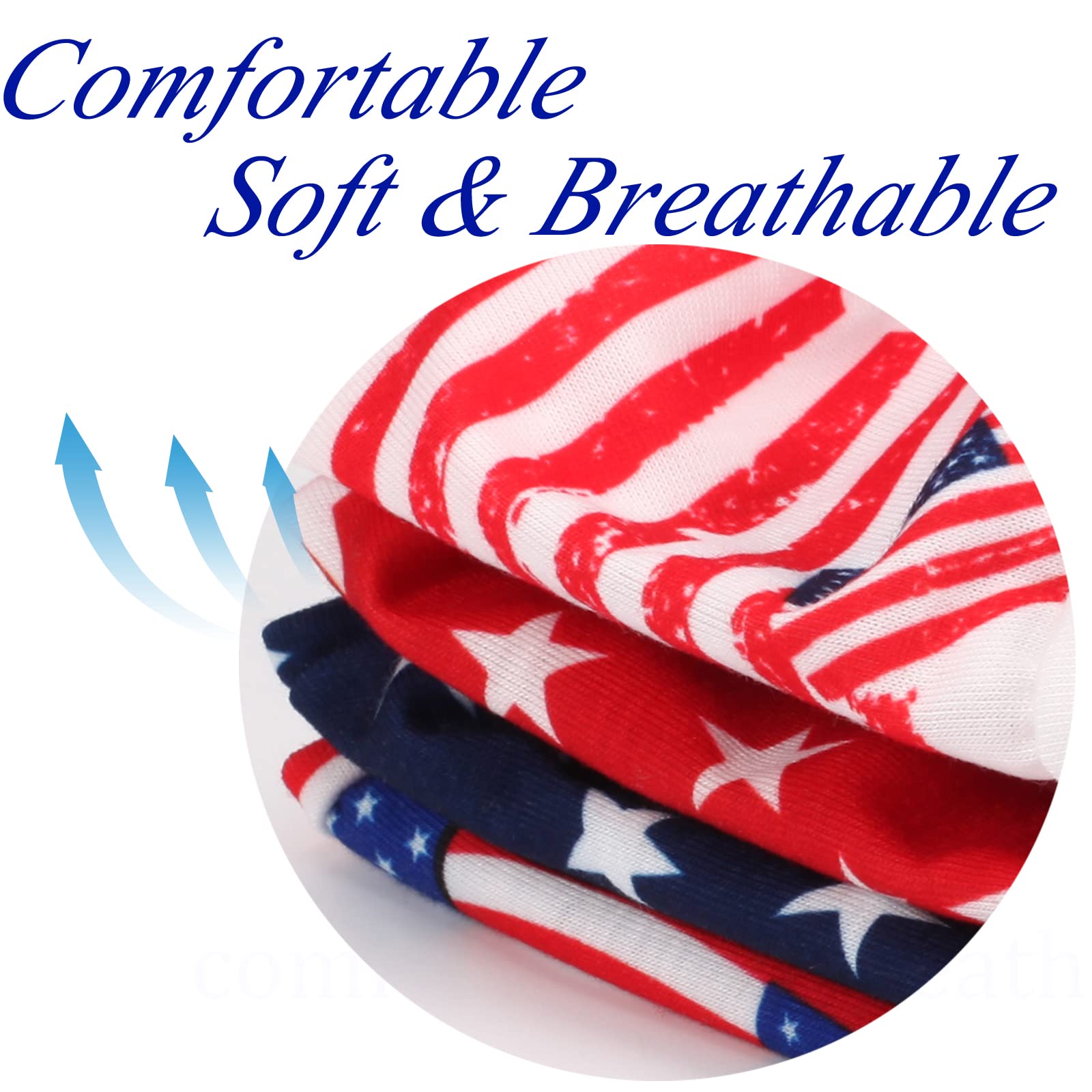 Budsmile girl wearing patriotic headband adding festive flair and secure hold