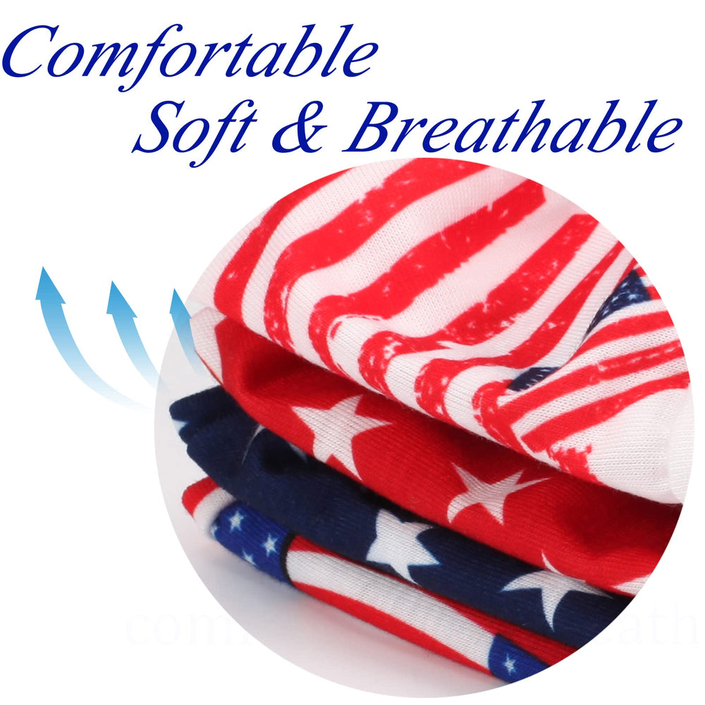 Budsmile girl wearing patriotic headband adding festive flair and secure hold