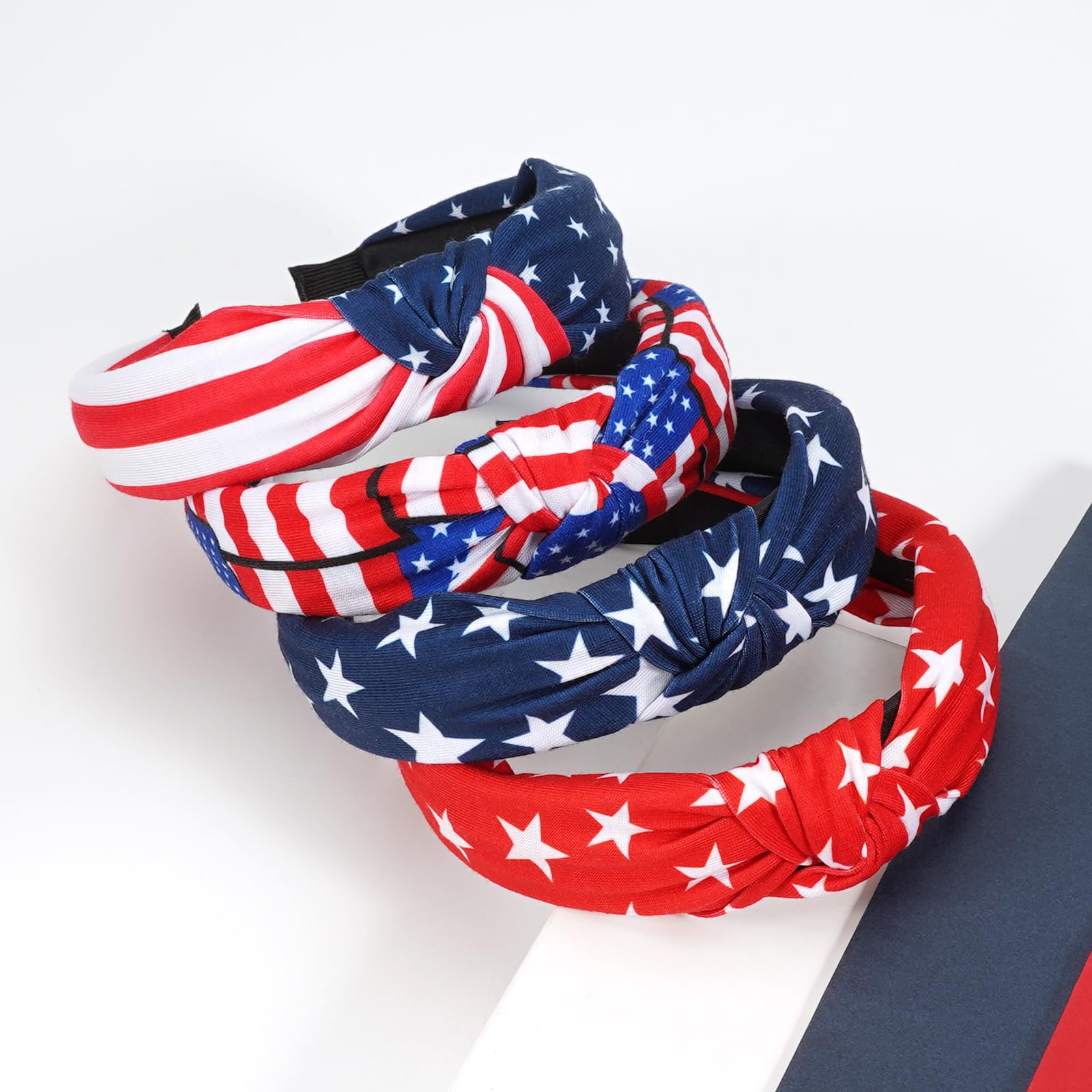 Budsmile four headbands arranged to display color variety and ready-to-wear convenience