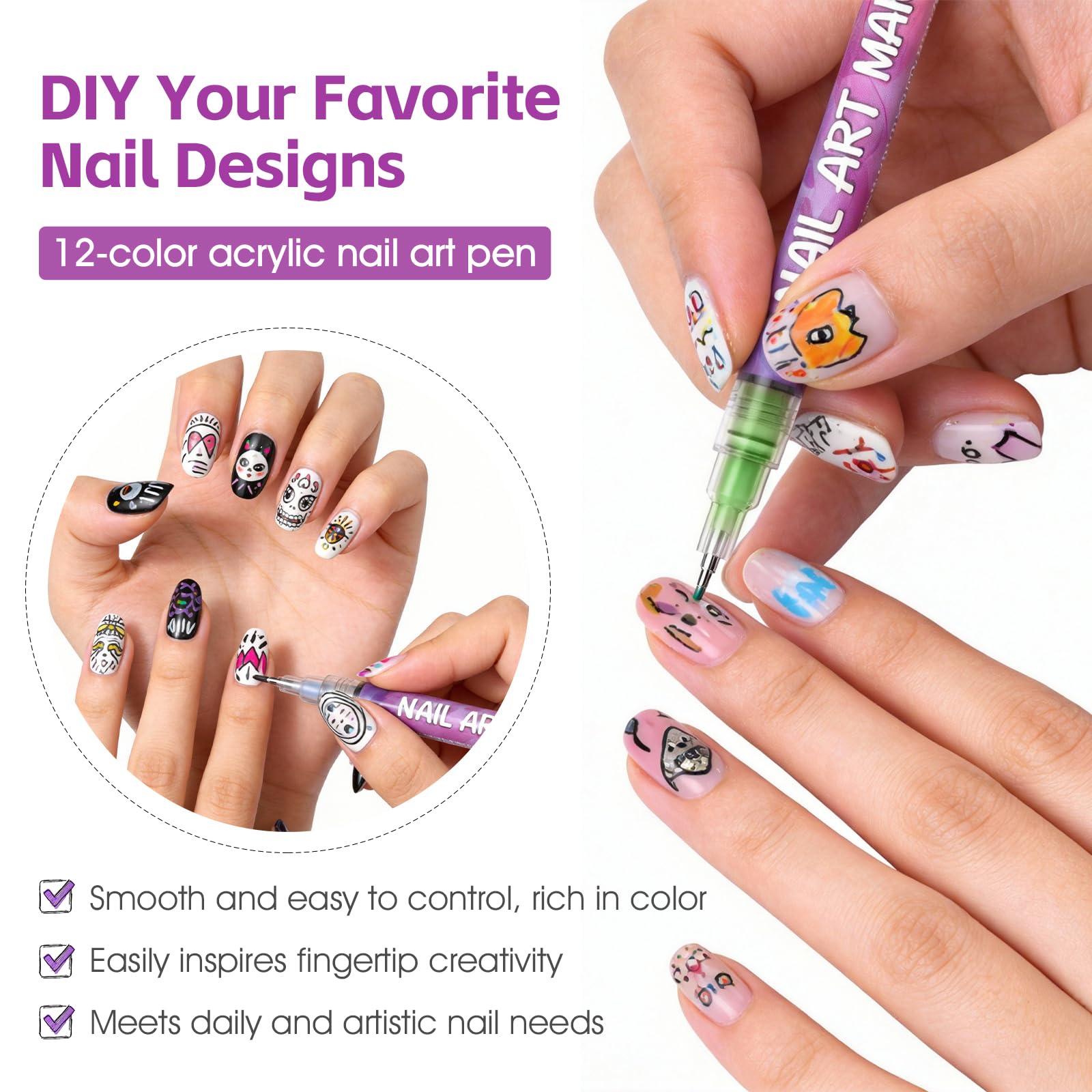 BUENIN color swatches on a nail wheel displaying shade variety for design planning