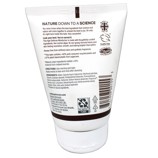 Bulldog close-up of cream texture highlighting lightweight absorbency