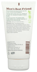 Bulldog Original face wash back label with ingredients list, transparency and ingredient trust benefit