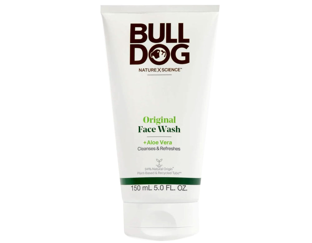 Bulldog Skincare front packaging showing clean design and product benefits