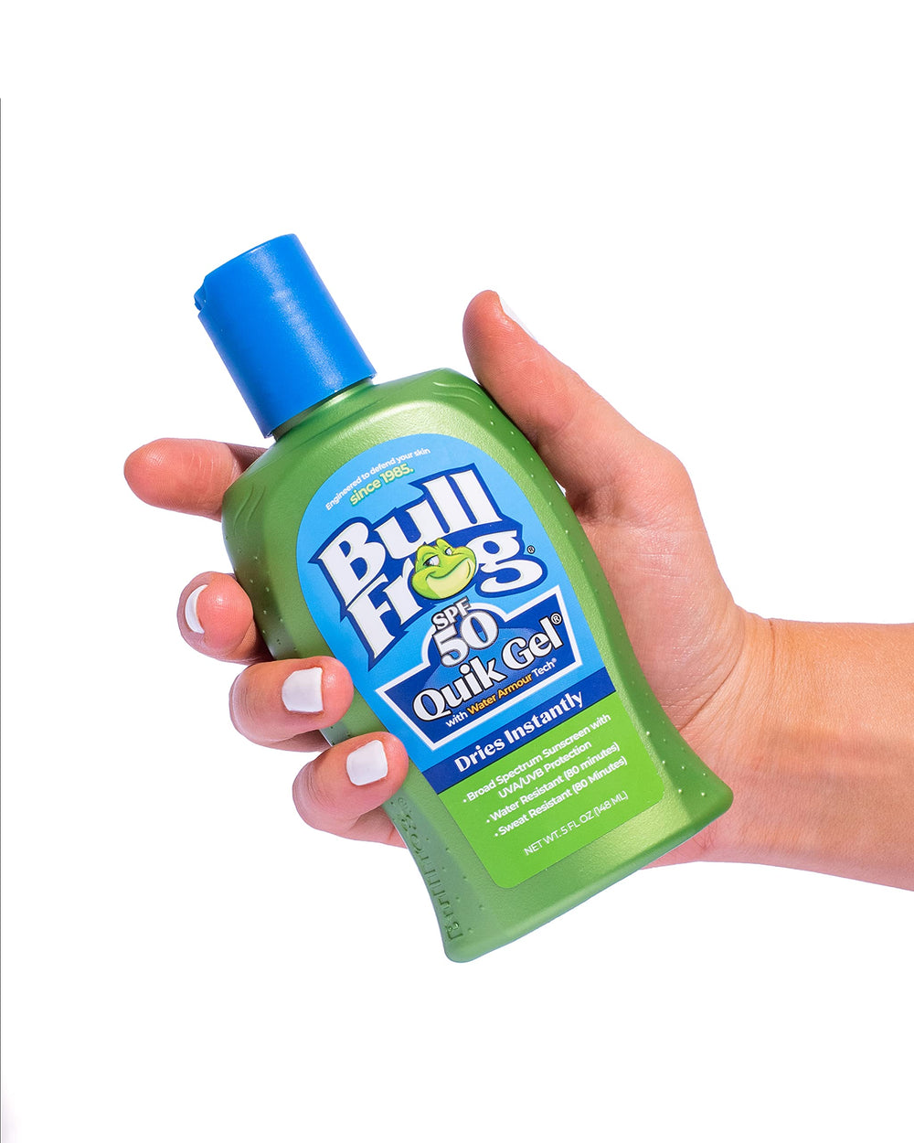 Bullfrog Quik Gel texture close-up showing lightweight gel consistency