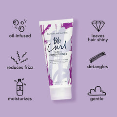 Bumble and bumble results on defined shiny curls, reduces frizz visibly
