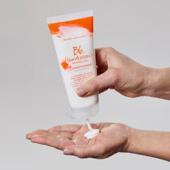 Bumble and bumble label close-up displaying product name and color-safe claim