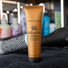 Bumble and bumble label detail highlighting castor oil ingredient