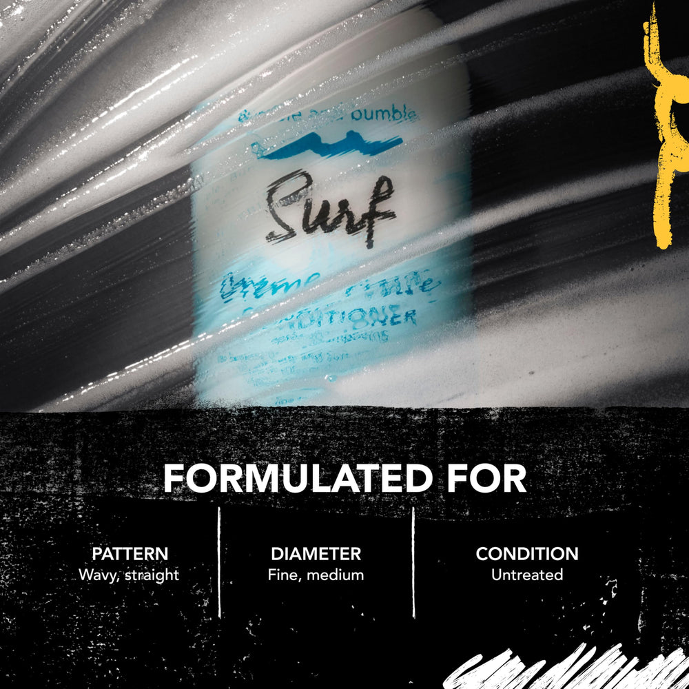 Bumble and bumble conditioner cream texture close-up revealing lightweight consistency