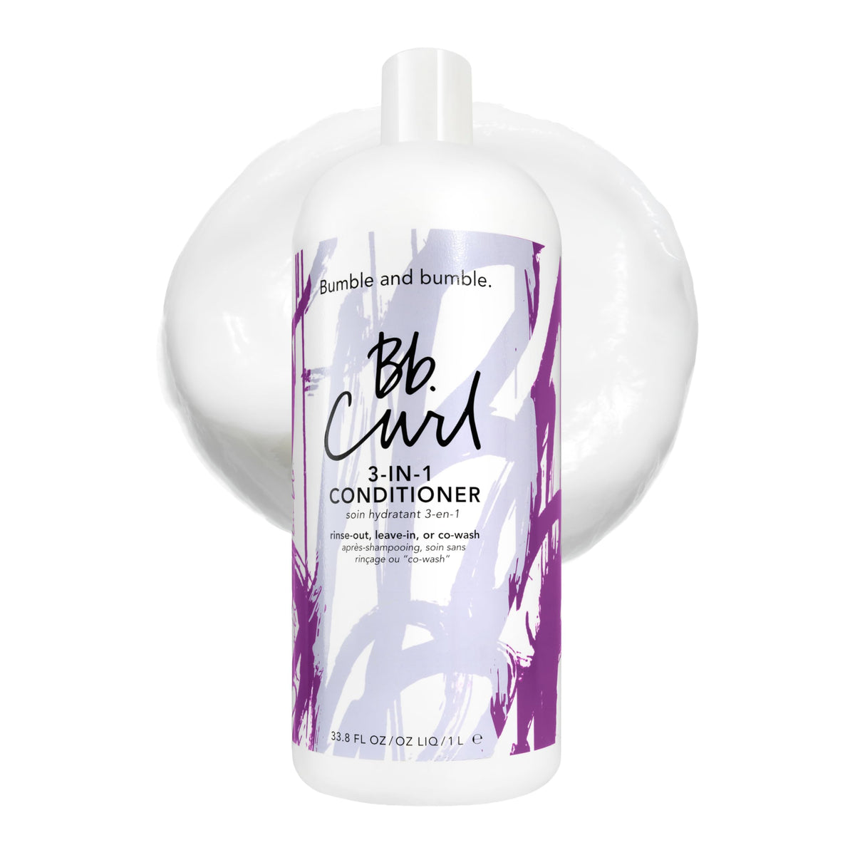 Bumble and bumble. front bottle shot showing packaging and volume benefit