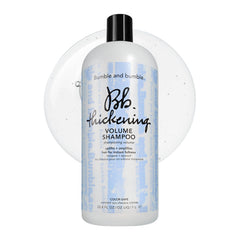 Bumble and bumble front bottle showing product size and easy usage benefit