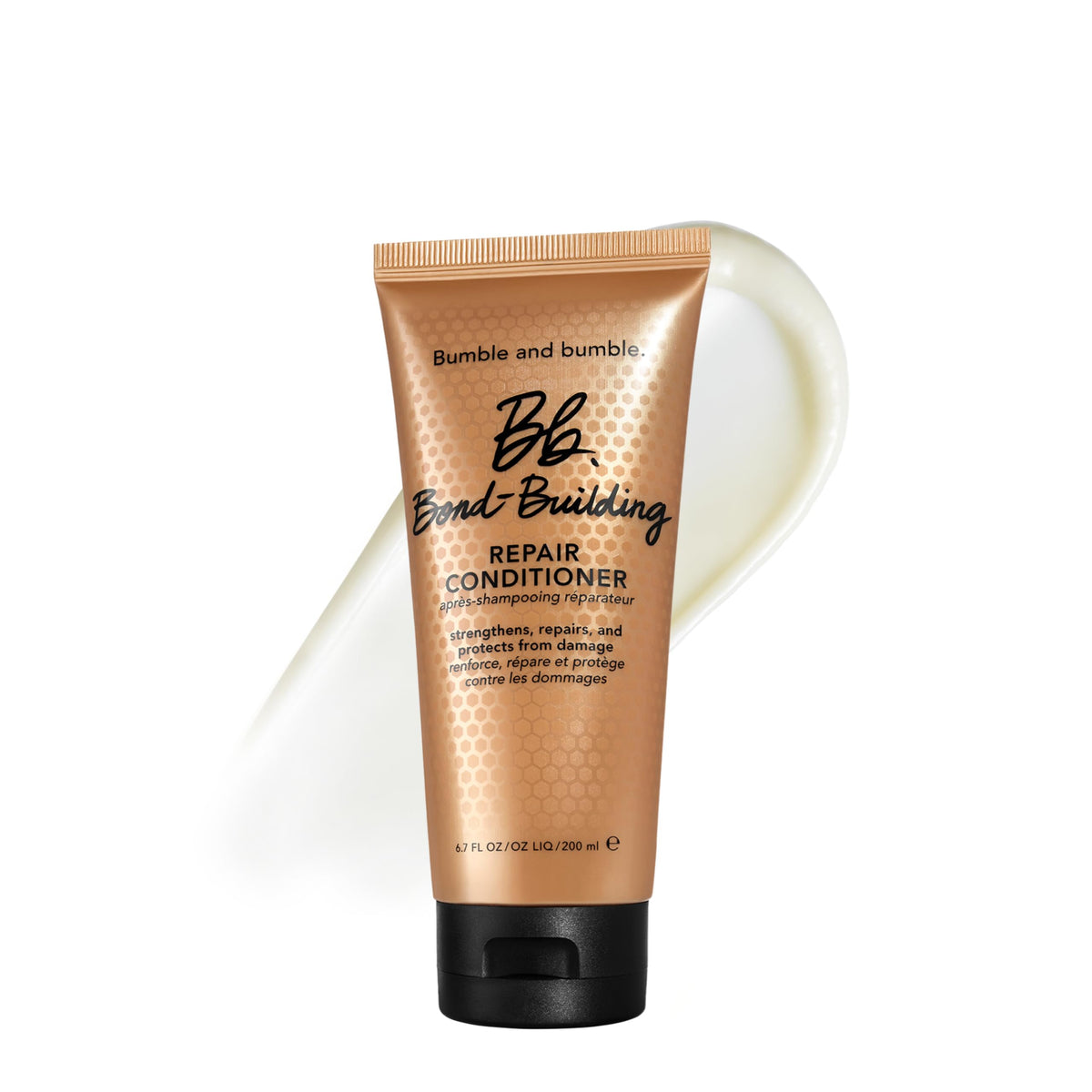 Bumble and bumble front bottle showing clean packaging and easy use benefit