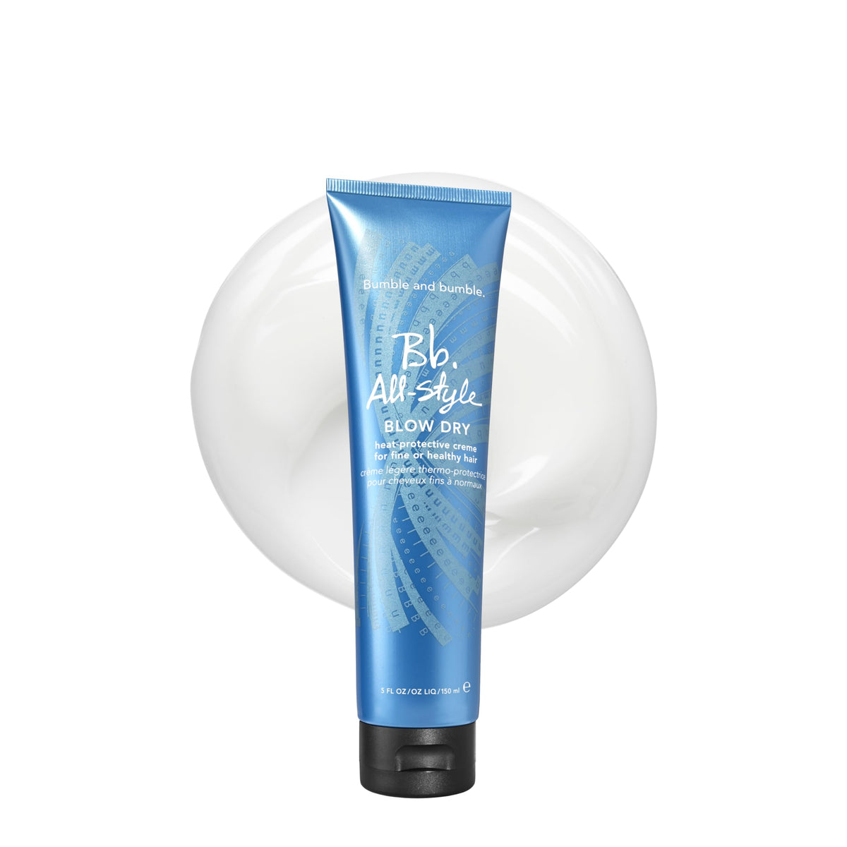 Bumble and bumble front packaging showing product and benefits