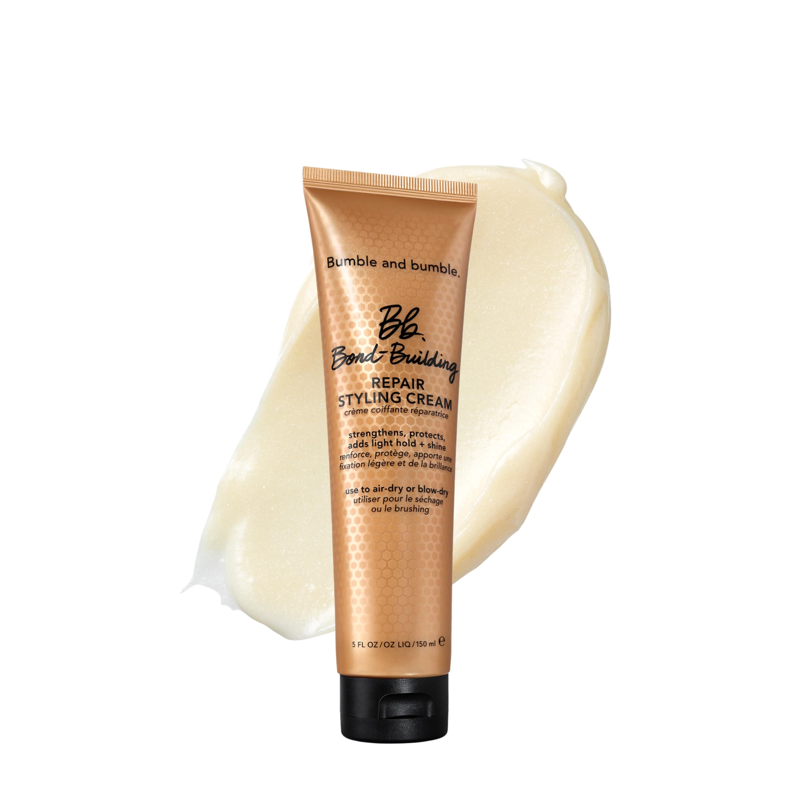 Bumble and bumble front bottle showing clean packaging and strength benefits