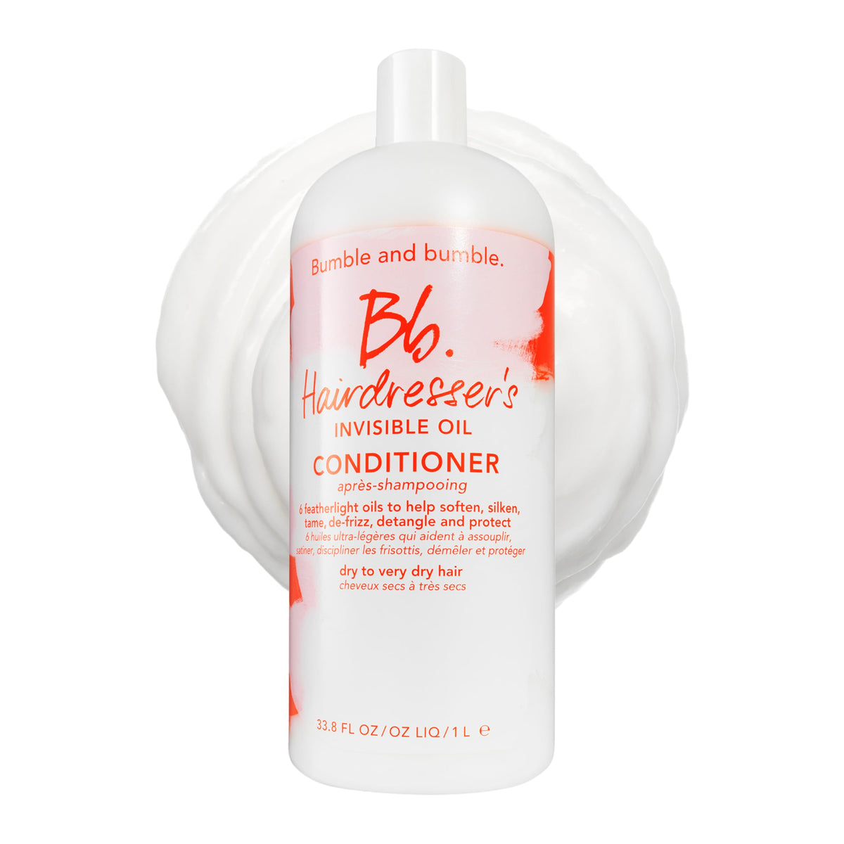 Bumble and bumble front bottle view showcasing hydrating conditioner and label benefits