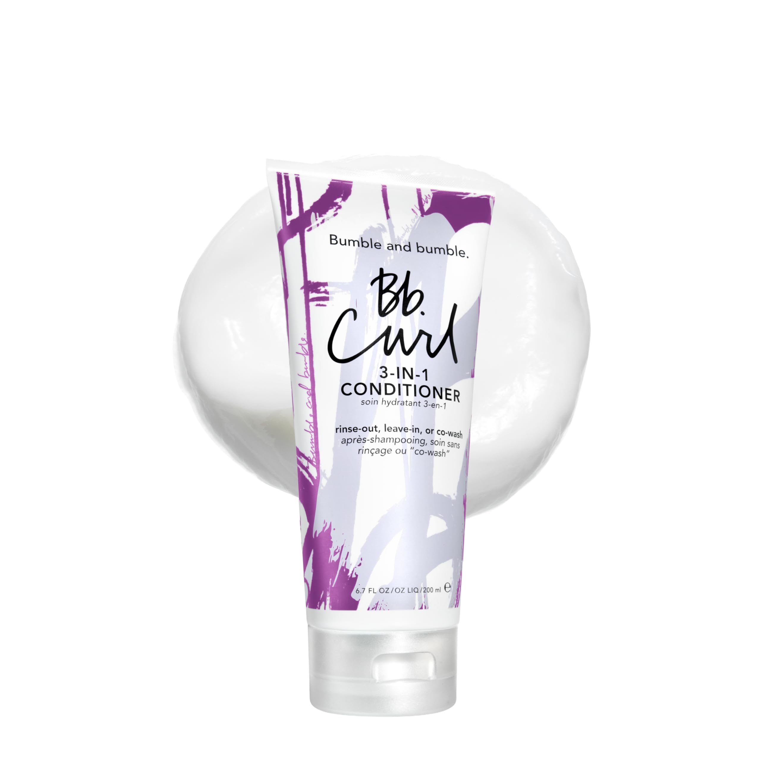 Bumble and bumble front tube showing label and size, highlights portability