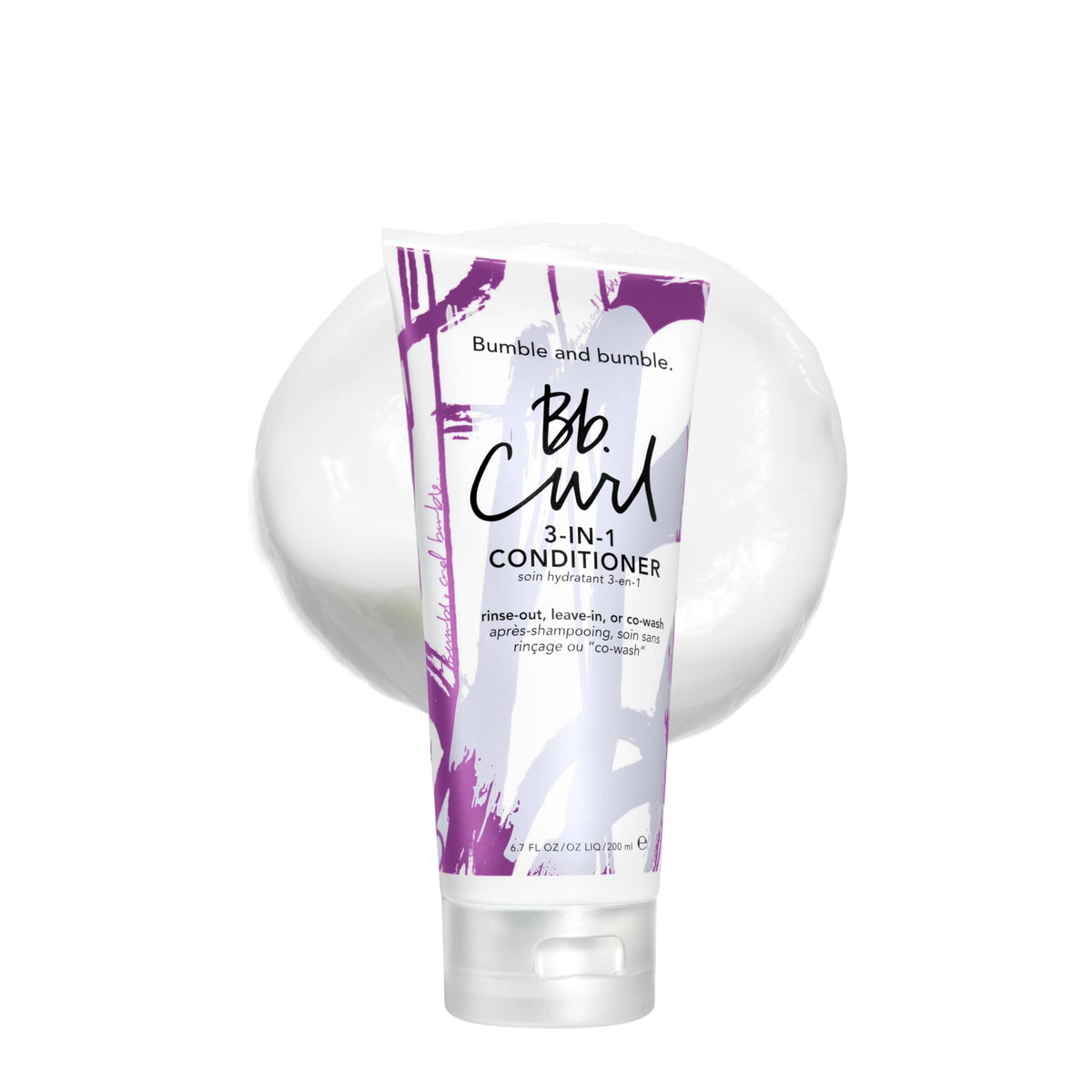 Bumble and bumble front tube showing label and size, highlights portability