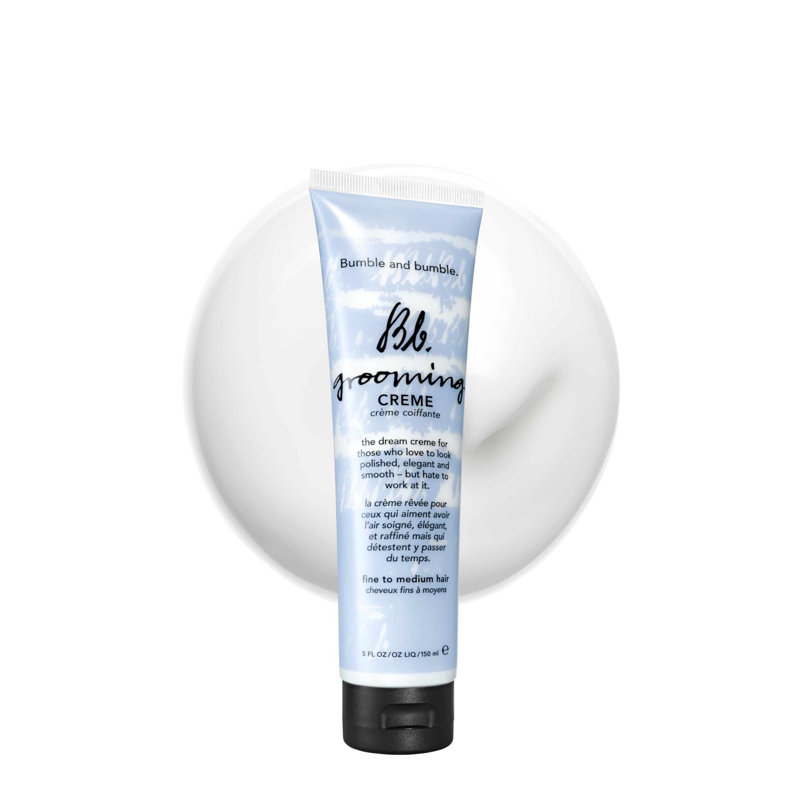 Bumble and bumble. front packaging showing product and size benefit