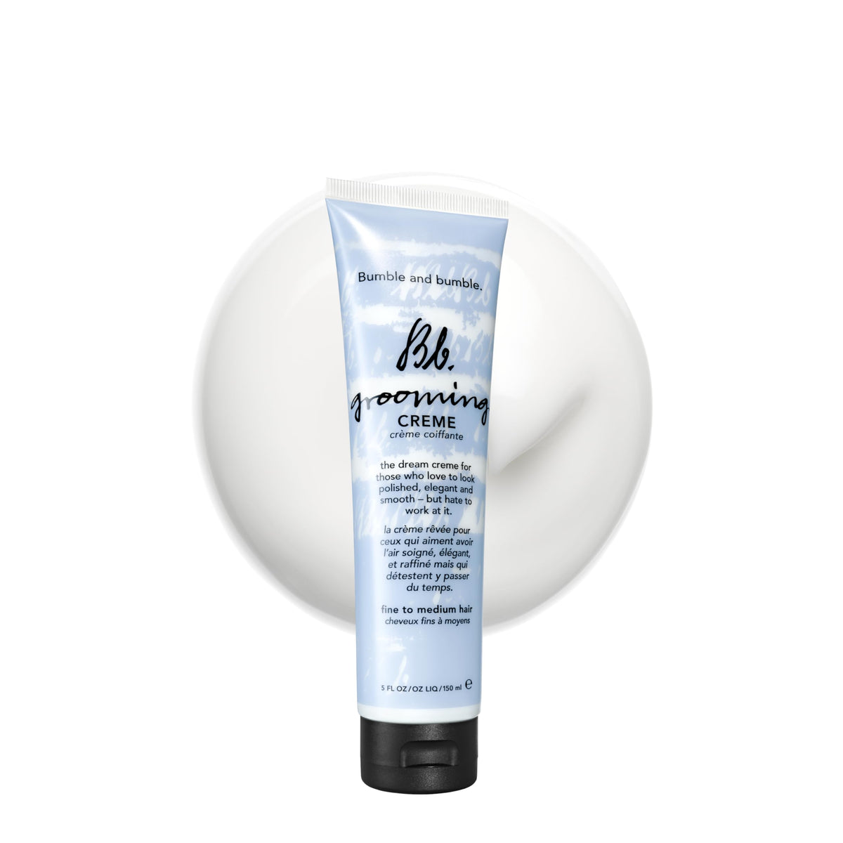 Bumble and bumble. front packaging showing product and size benefit