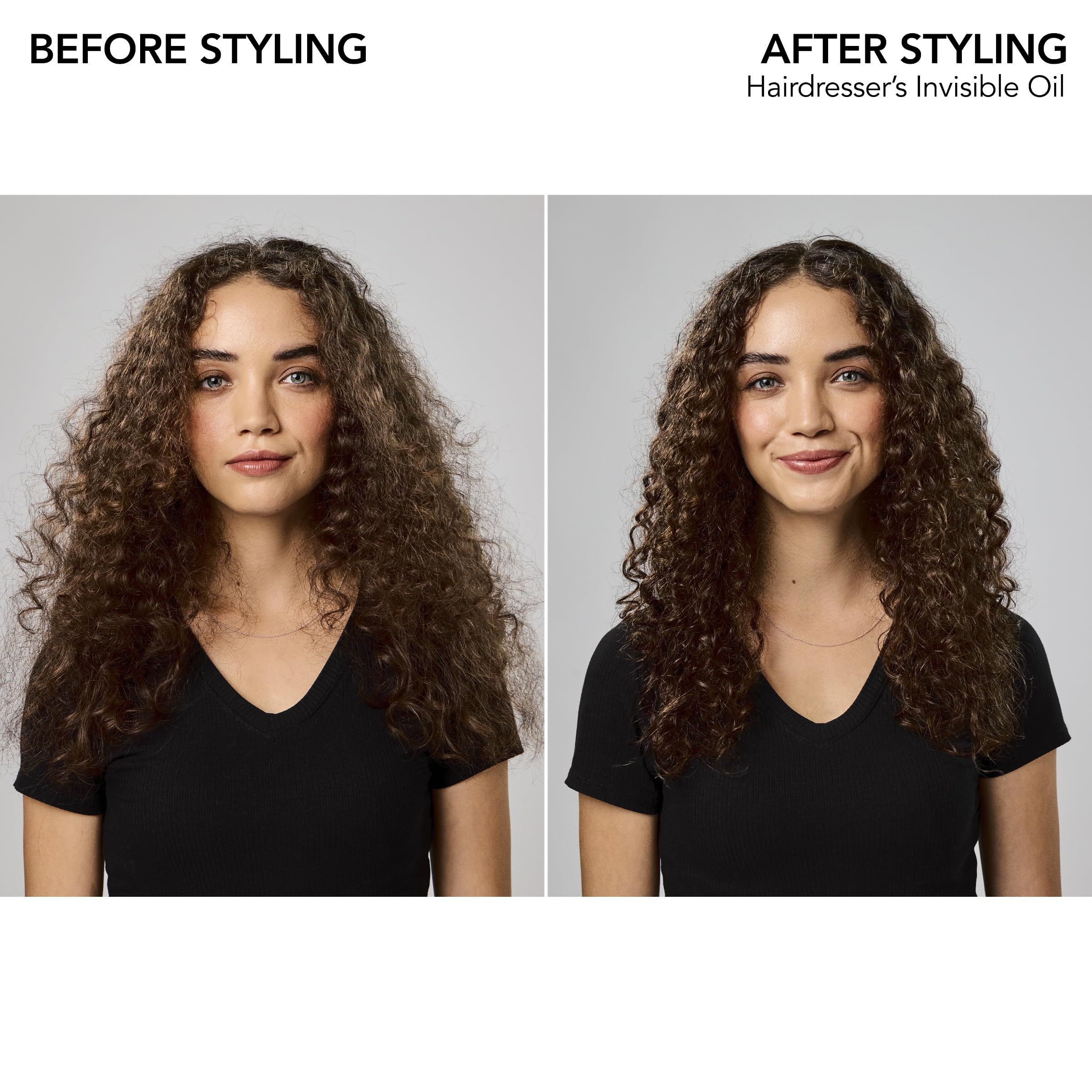 Bumble and bumble applied to damp hair demonstrating smoothing before blow-dry