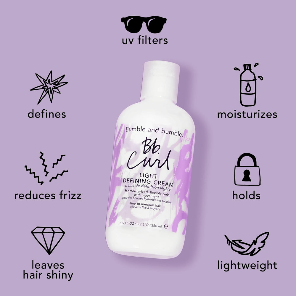 bumble and bumble in bathroom styling set staged with towel and brush showing everyday use benefit