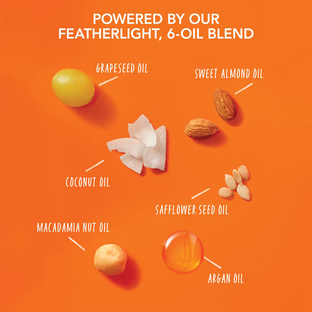 Bumble and bumble label close-up highlighting key oil ingredients