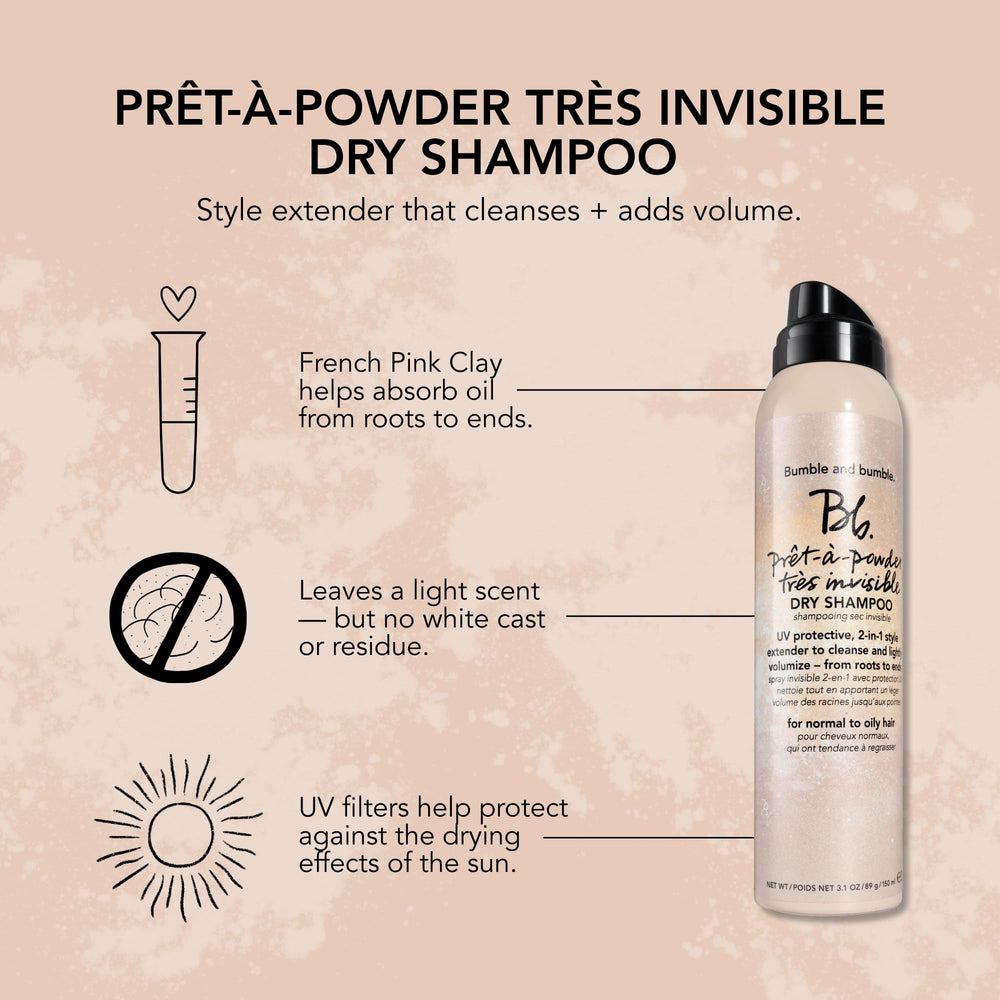 bumble and bumble clay powder texture close-up highlighting oil absorption
