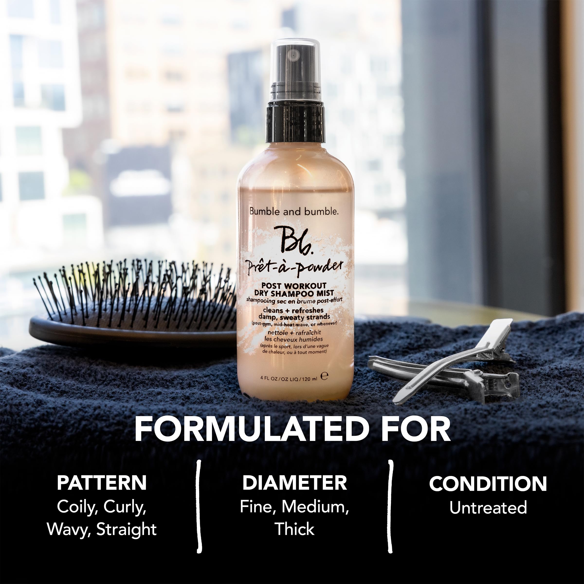 Bumble and bumble roots before and after comparison showing oil absorption
