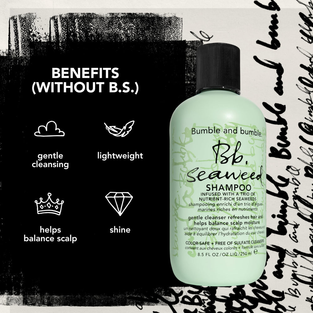 Bumble and bumble shampoo in shower scene showing everyday use benefit