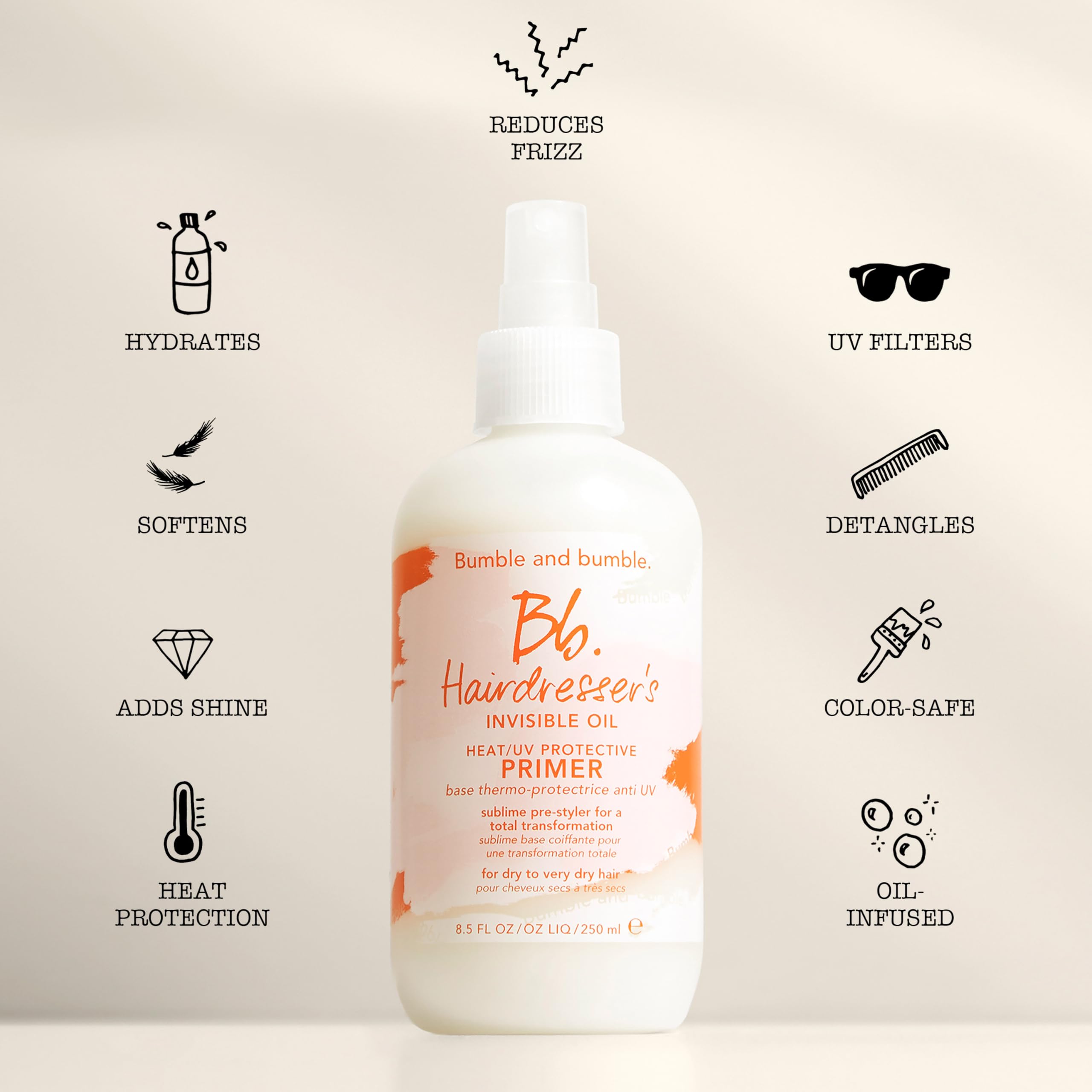 Bumble and bumble shampoo bottle closeup highlighting label detail and lightweight cleansing benefit