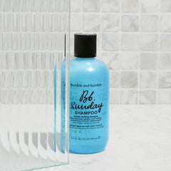 Bumble and bumble before and after hair showing lifted volume and clarity