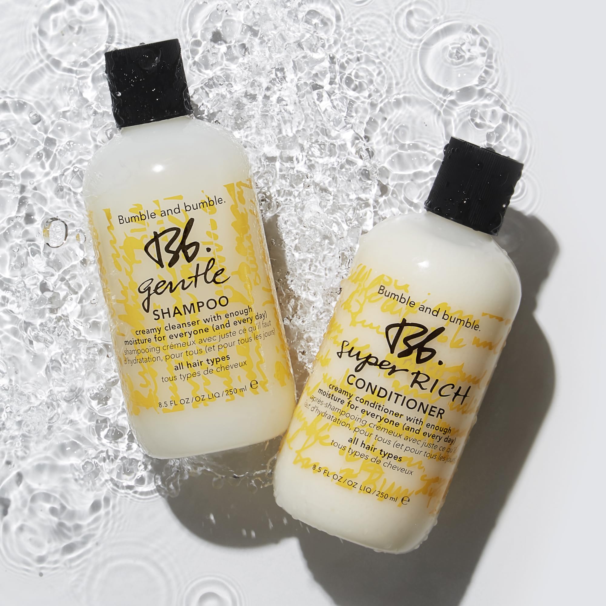 Bumble and bumble bottle next to ruler showing the 8.5 fl oz size