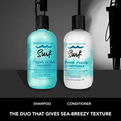 Bumble and bumble styled hair after use showing natural beachy volume benefit