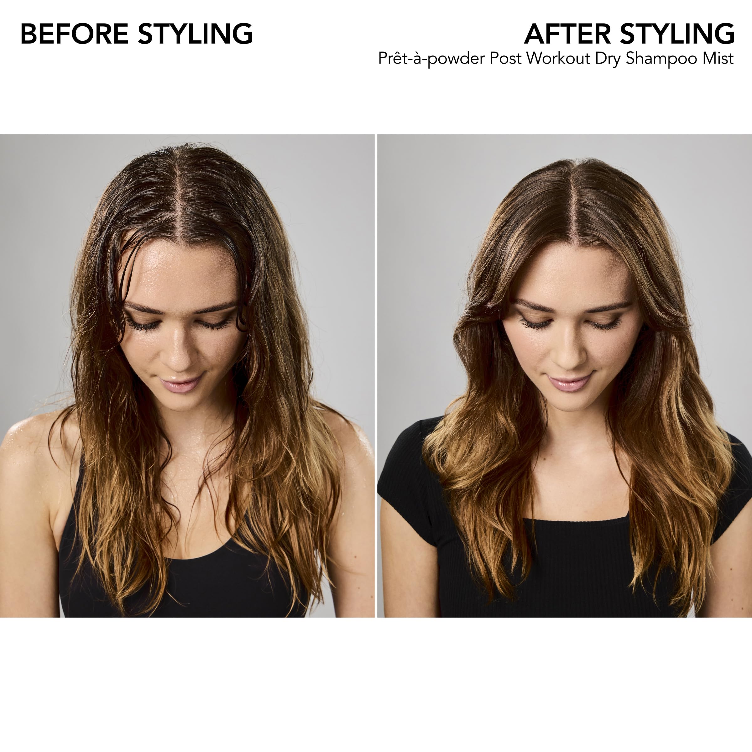 Bumble and bumble fine mist texture close-up illustrating quick-drying finish